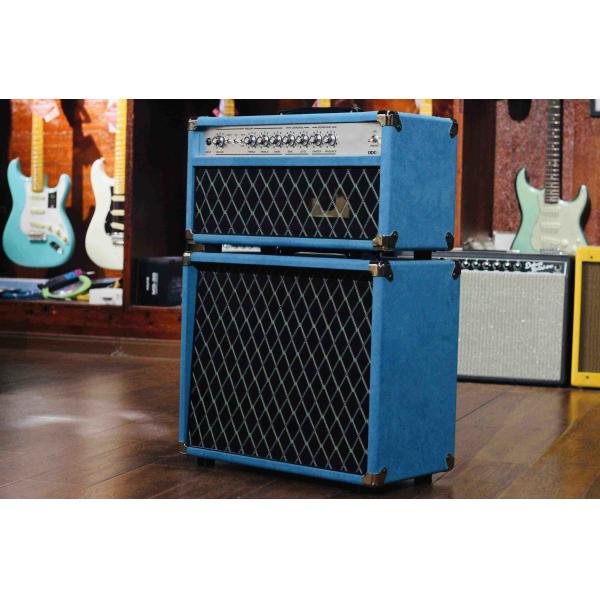 Custom Dumble Clone 2025 Overdrive Reverb 50-Watt Hand-Wired Tube Head-Suede Blue JJ Tubes 50W