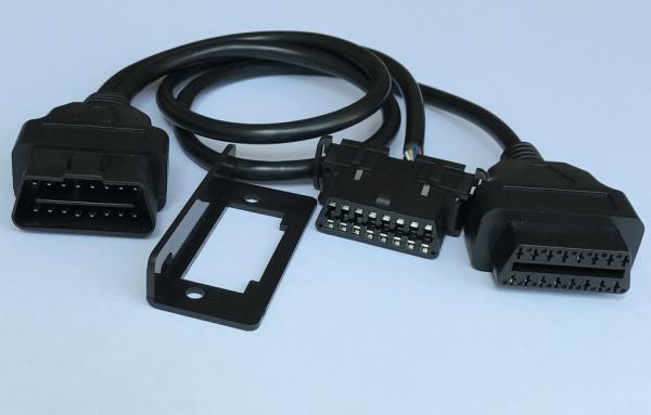OBD2 OBDII Male to Hyundai and Kia OBD2 Female and OBD2 Female Y Cable with Baffle