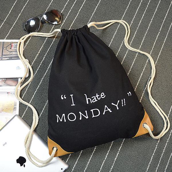 Heavy Duty Sports Backpacks Portable Non Woven Text Pattern Separate Bag