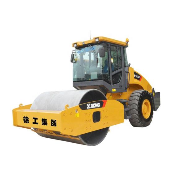 16t Earth Roller Compactor Machine / Yellow Road Maintenance Equipment