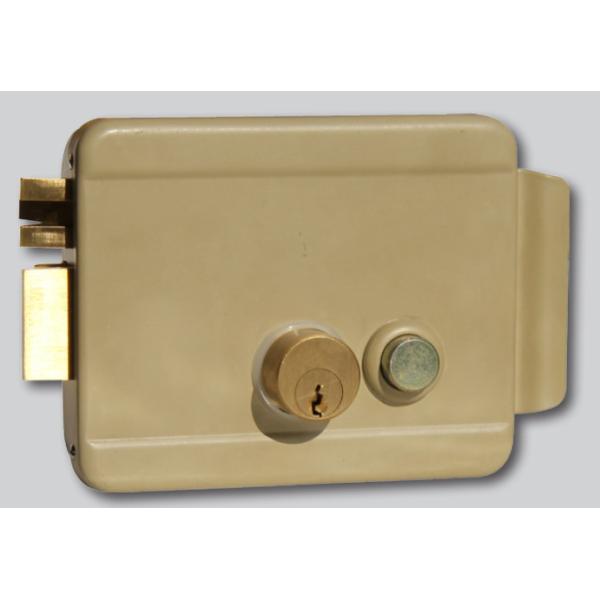 Rim Door Lock Deadbolt Lock Upgrade Package with Durable Surface Mounted Iron Strike Plate