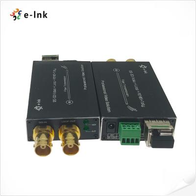 Da fibra ótica mini 12G SDI conversor video do transceptor com Tally And Backward RS485