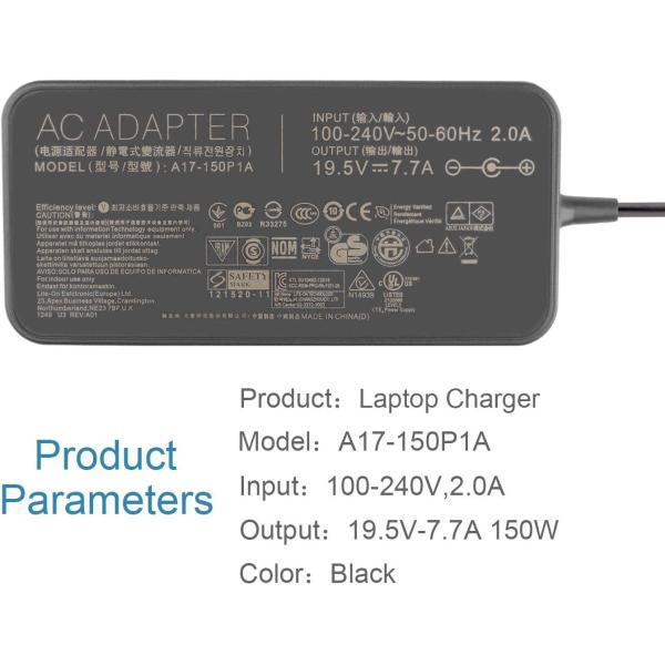 Asus 150 Watt Laptop Charger A17150P1A A17-150P2A for Asus GL503G GL503GE
