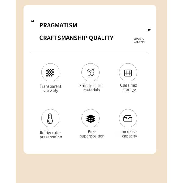 Пластик ящиков организатора холодильника ясности тонкий Стакабле