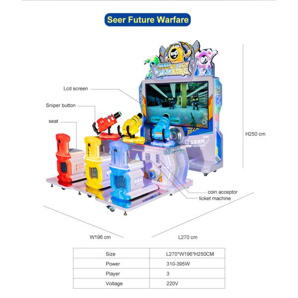 Amusement Park Ball Shooting Arcade Machines Carnival Monster Realms Tv Gun Game