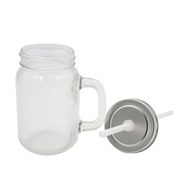 Clear And Frosted Sublimation Mason Jar Custom Sublimation Glass Cup Blanks