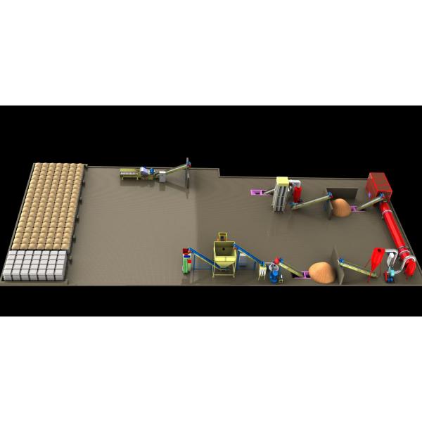 800kg Wood Pellet Production Line 1 Ton Biomass Heating Pellet Machine