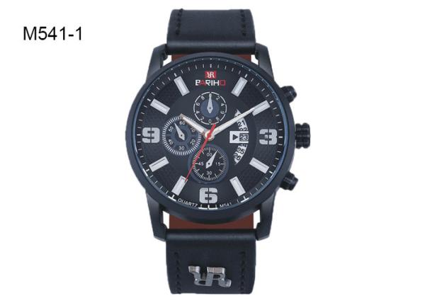 Men's Quartz Watch Fashion Casual Dial Clock Leather Wrist Watch M541