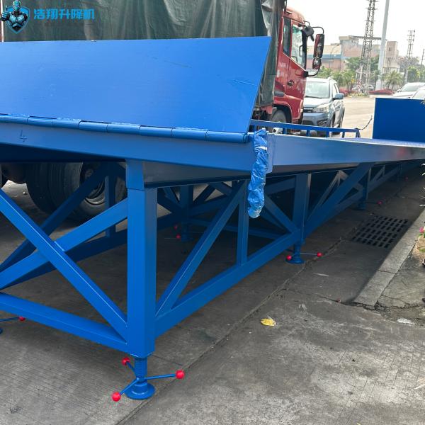 10t CE /ISO Blue Portable Container Loading Unloading Hydraulic Mobile Yard Ramp Made in China