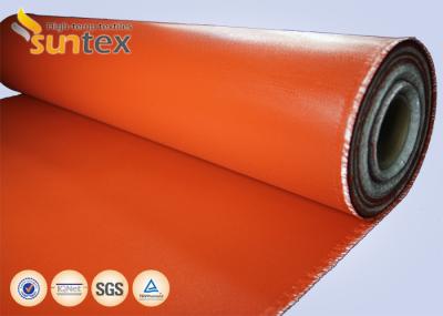 o silicone vermelho resistente de alta temperatura de 1000℃ 0.75mm revestiu a tela do silicone para cortinas do fogo