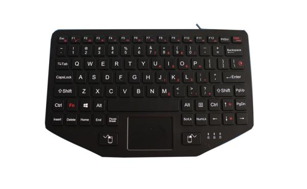 Teclado industrial Ruggedized com a montagem do painel do luminoso do Touchpad