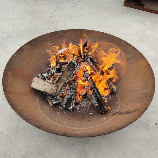 Bbq Outdoor Wood Burning Brazier Fire Pit Corten Steel