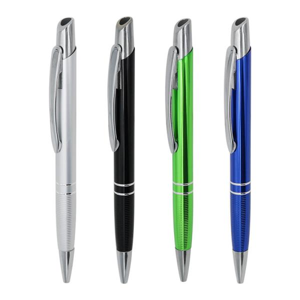ODM Metal Aluminum Ballpoint Pens 1.0mm Press Ball Pen For Office School Writing