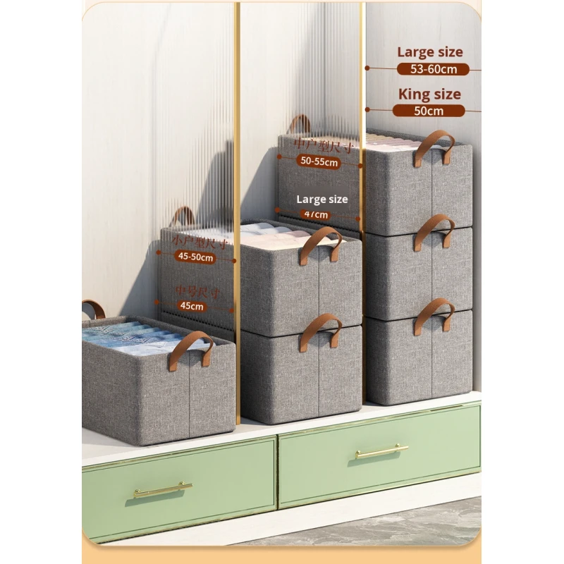 Large Capacity Foldable Steel Frame Modern Clothes Storage Basket Organizer Waterproof Fabric Storage Box