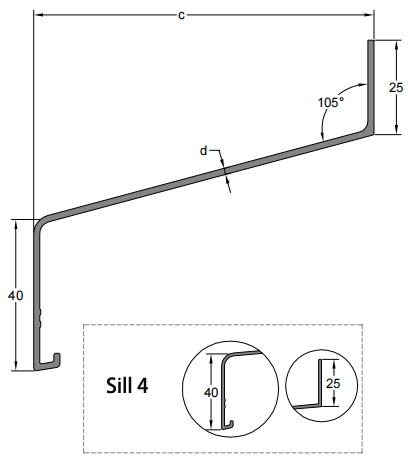 Customized Powder Coating Extrusion Aluminum Window Sills for 0.30mm Thickness in 2024