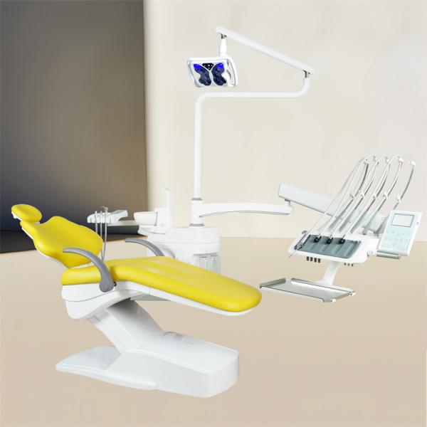 Top Mounted Dental Chair Unit with Teeth Whitening Function Operation Light Luxury PU Leather Dental Treatment Unit