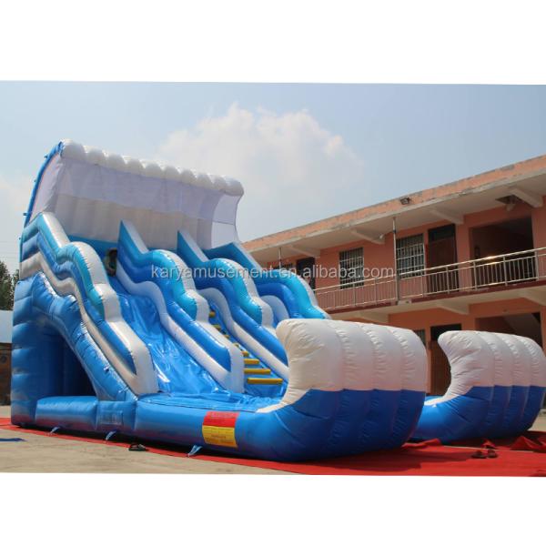 Large Size Blue Double Slide Inflatable Combo for Custom Made Party Rentals Business