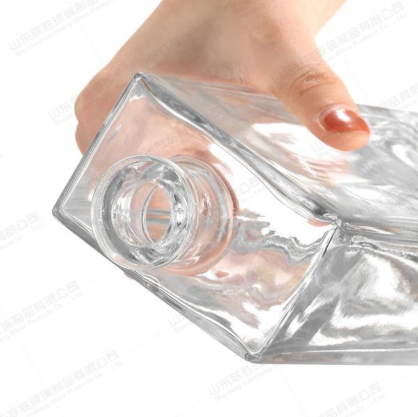 Glass Body Material 500ml Mountain Shape Bottom Vodka Whisky Bottle for Other Beverage