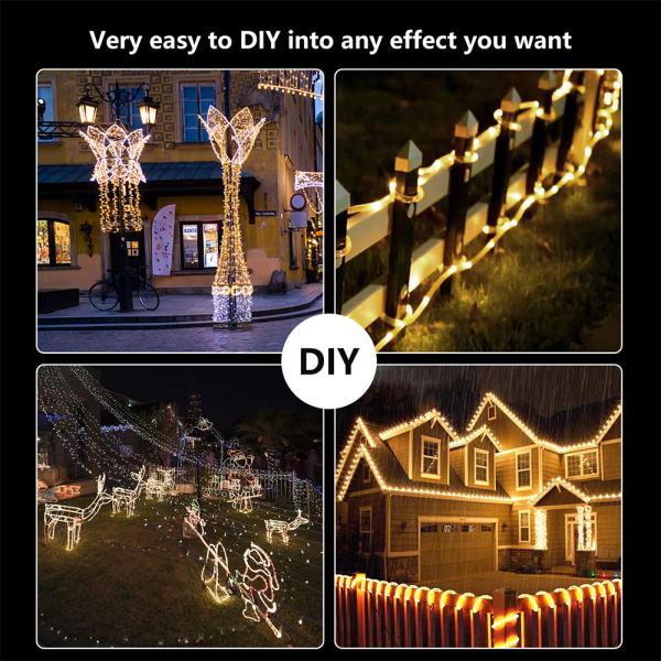 Solar Leather Wire LED Holiday Lights Courtyard Decorated Christmas Fairy Lights