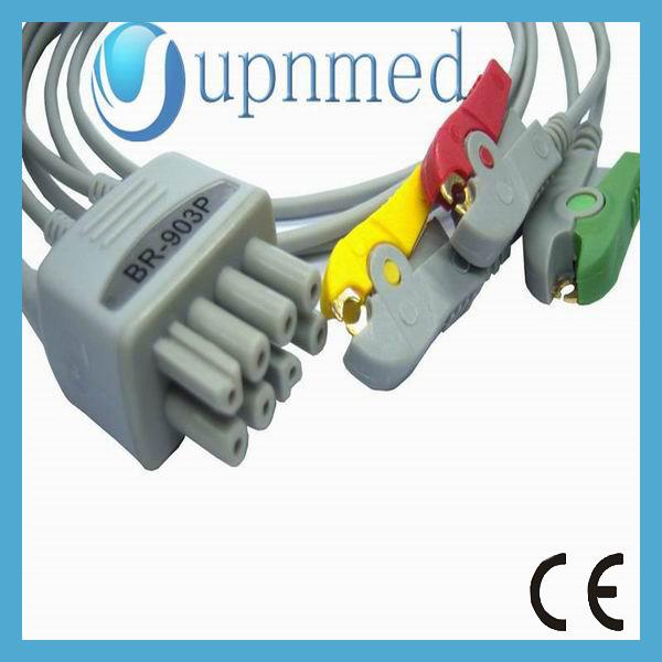 BR-903P Nihon Kohden 3 lead ecg cable,clip