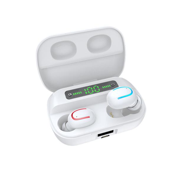 Digital Screen TWS Earbuds Super Mini Wireless Bass Bluetooth 5.0 Earphone with 1500mAh Charging Case Power Bank 2-IN-1