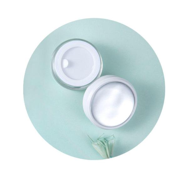 le rond 30G en plastique acrylique vide cogne la crème de luxe d'oeil de soins de la peau avec le couvercle de vis