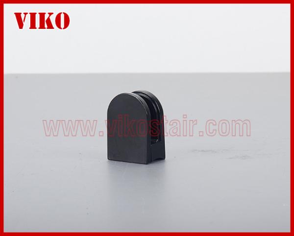 Black D Clam VK63B Black D Clamp Glass Spigot Square Design Swimming Pool Fence Tempered Glass 304 Stainless steel Satin