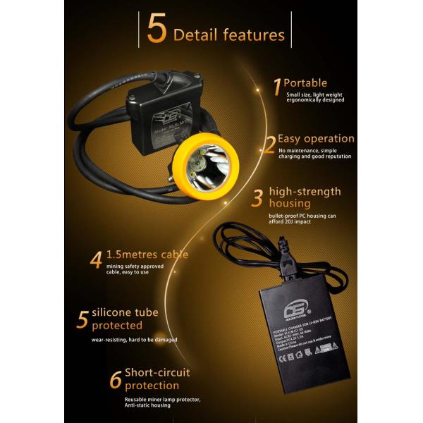 KL5LMC 15000 Lux LED Mining Cap Lamp with 7.8Ah Battery