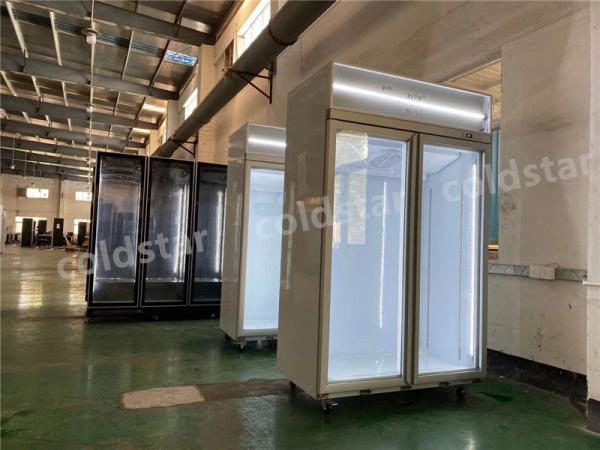Upright Supermarket Refrigerated Showcase Glass Door Beer Beverage Cooler Refrigerator Chiller