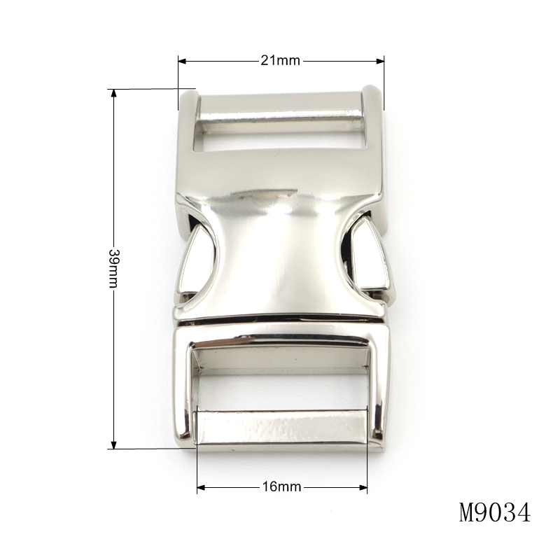 16mm Metal Bag Lock Quick Release Pet Collar Buckles Corrosion Resistant