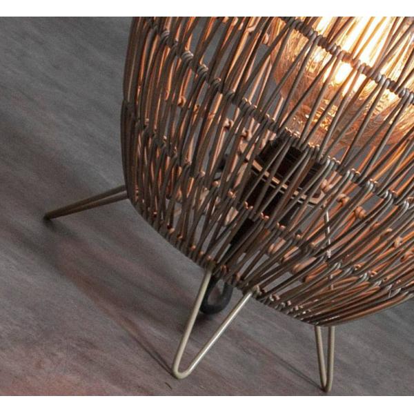 Ip44 LED Rattan Standing Lamp Shade For Garden Swimming Pool