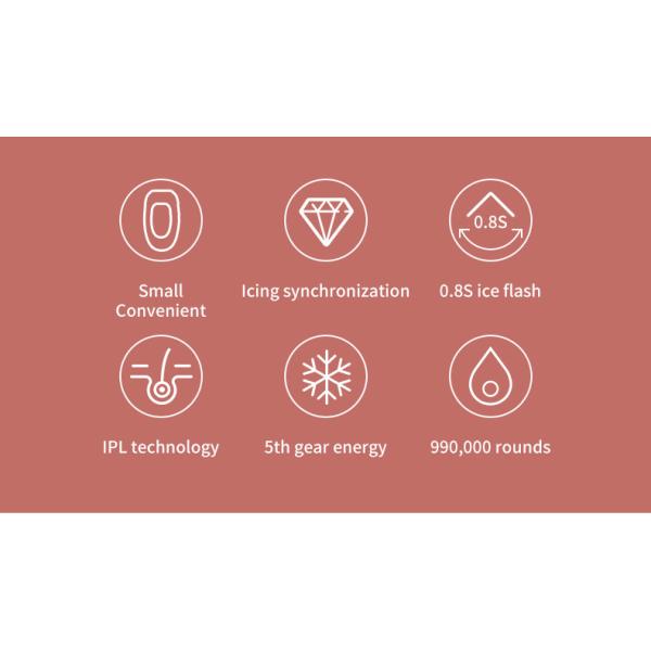 Машины удаления Epilator волос лазера Ipl льда прибор перевозчика волос крутой постоянный безболезненный