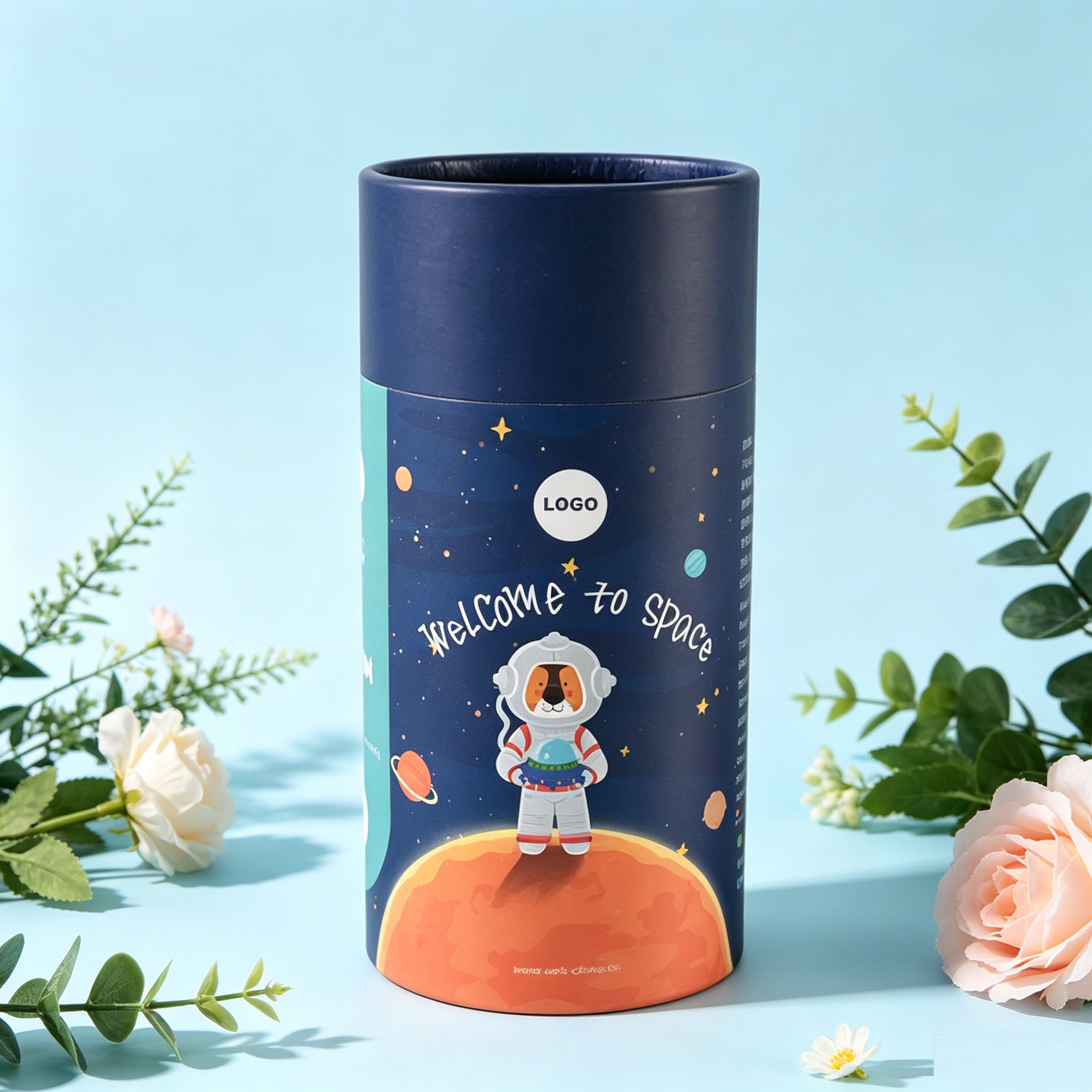 Custom Offset‑Printed Paper Round Box, Rigid Cylindrical Cardboard Canister For Scented Candle Gifts, China OEM Supplier Offers FSC‑Certified Recycled Board Materials