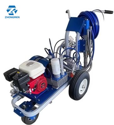 Hydraulic Plunger Pump Cold Paint Road Marking Machine With 21MPa High Pressure For Traffic Line Marking
