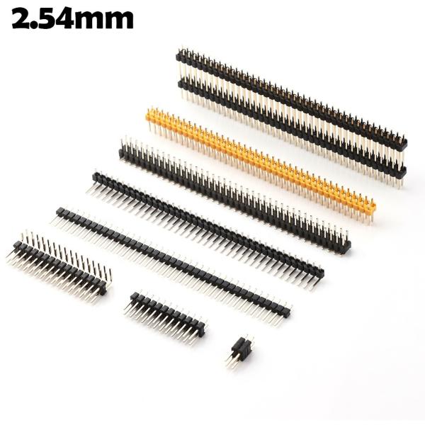 Single Double Row Male Header Connector 1.27mm Vertical Male Right Angle