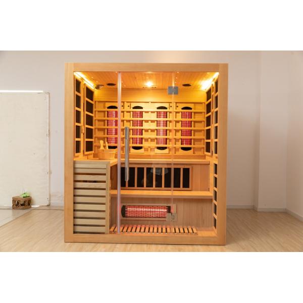 Large Size Solid Wood 4 Person Indoor Infrared Steam Sauna For Home