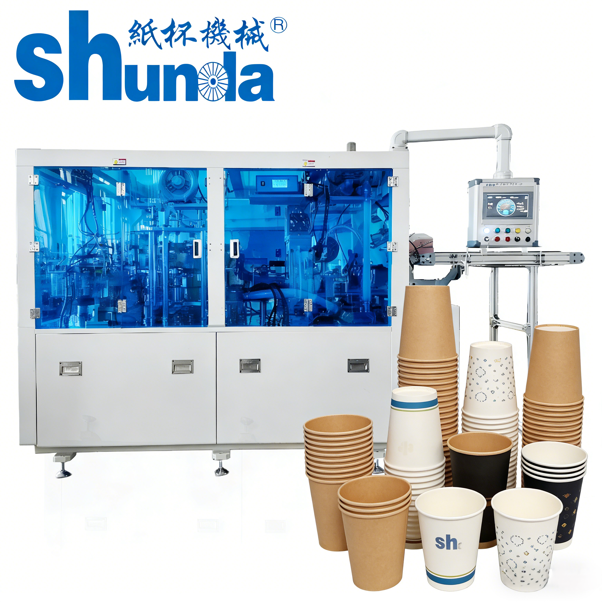 PE Coated Paper Cup Making Machine Single Double Wall Cup Forming Machine OEM
