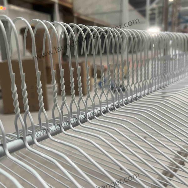 Laundry Master Notched-End 16inch 14.5 Gauge Wire Hanger for Laundry Services