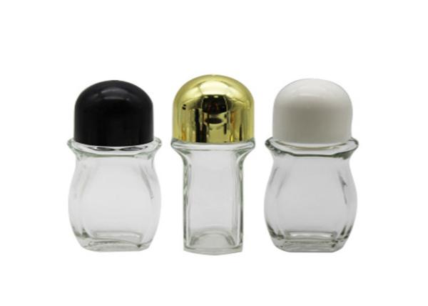 50ml Refillable Glass Roller Bottles Deodorant Containers For Essential Oil