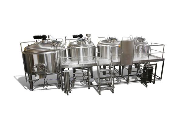 3500L Electric Heating 4 Vessel Brewhouse With Dimple Plate Jacket For Fermentation System
