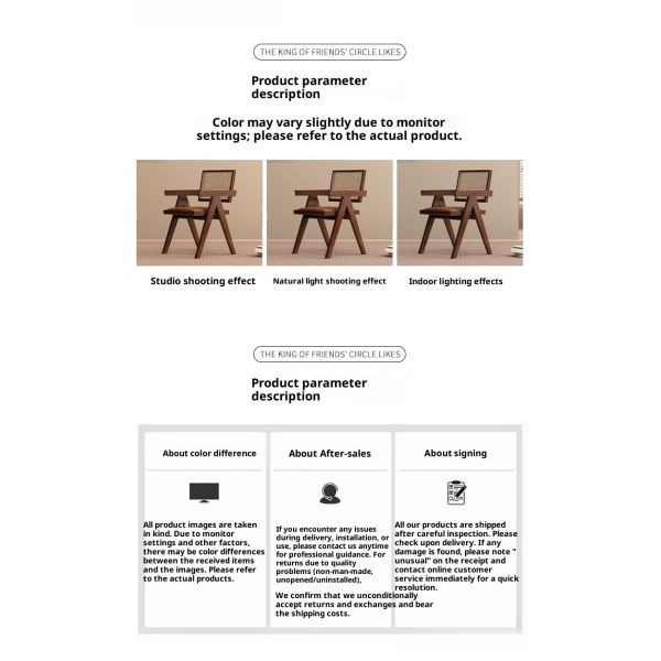 Eco-friendly Solid Wood PU Rattan Weaving Backrest Armchair Premium Comfort for Apartment Hotel Dining Rooms-Modern Design