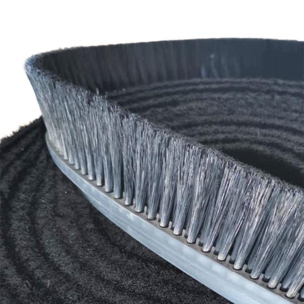 Nylon Bristles Metal Back Strip Brush With Galvanized Steel Backing