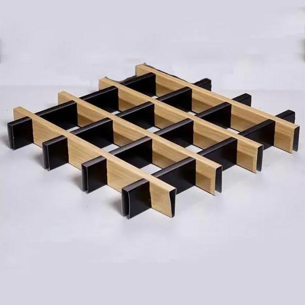 Ventilate Cell Metal Ceiling Tiles Aluminum Black And White Grid Ceiling Decoration