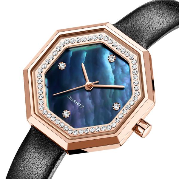 Exquisite Diamond Female Watch Japanese Movement Waterproof Steel Mesh Belt