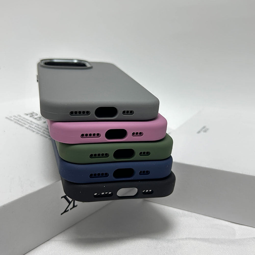 Liquid Silicone Shockproof Phone Case for 16/15/14/13/12/11 Plus Pro Max Pure Color Design Skin Friendly Luxury
