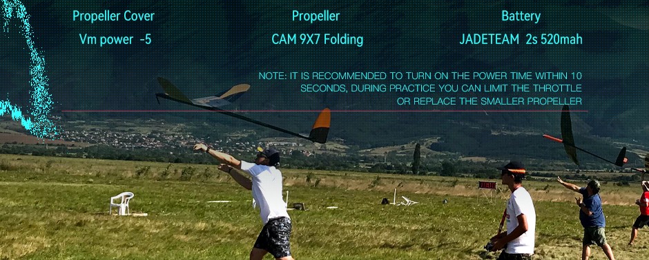 T-HOBBY AM83 P5B 2S RC Glider Flight Plane Motor