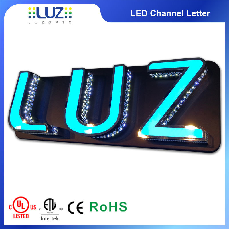 Sparkle Edge LED Channel Letter Signs, Perforated Return Face-Lit 3D Metal Signage