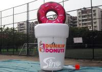 anéis de espuma feitos sob encomenda altos de Dunkin da forma de 5m que anunciam o copo de café inflável para a promoção da loja da sobremesa