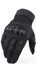 Protective Gear Full Finger Gloves, Motorcycle Tactical Gloves Upgraded Touch Screen Damping Palm Pads Rubber Guard