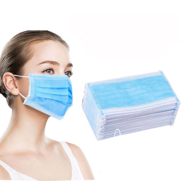 Hypoallergenic Disposable Surgical Face Mask High Filtration Capacity Blue Color